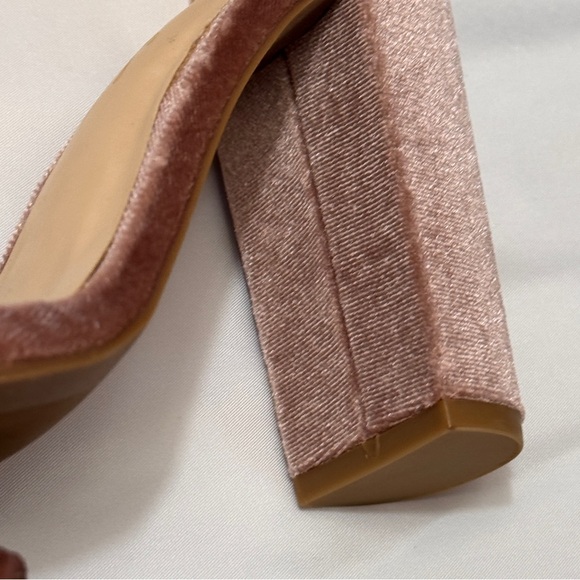 NEW Lulus Taylor Mauve pink Velvet Ankle Strap Heels 4” - Picture 14 of 16